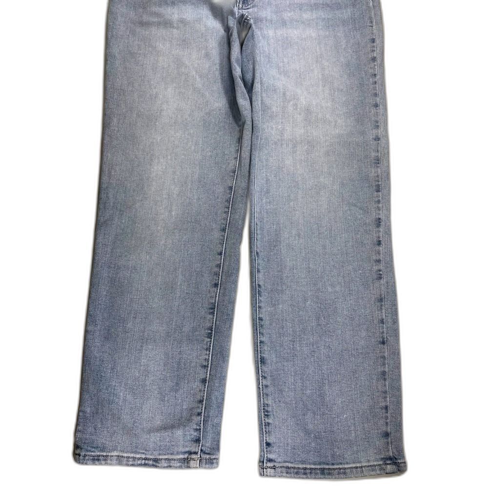 Straight Leg Crop Jeans W/14 Light Blue Wash Talbots KH5741 - Picture 9 of 15